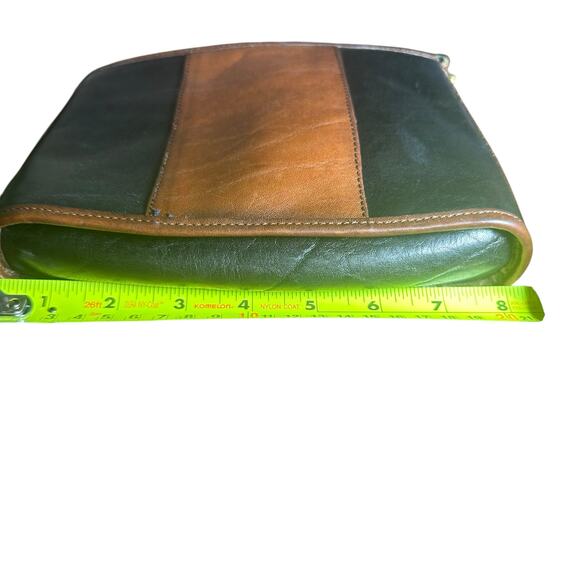 Brahmin Leather crossbody bag brown and black leather vintage - Picture 7 of 9